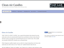 Tablet Screenshot of cleanaircandles.com